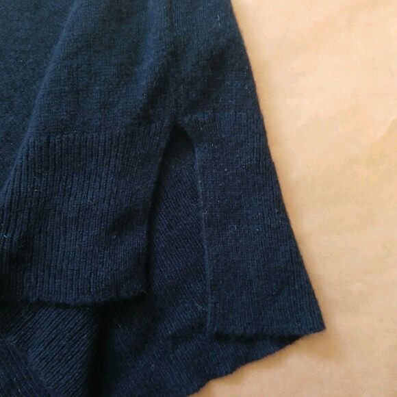 Theory Womens Large Cashmere Sweater  Navy Blue Luxury Basic Capsule Wardrobe - Picture 4 of 7